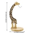 thumbnail image 5 of Wooden Giraffe Banana Hanger Stand with Stainless Steel Hook, Decorative Countertop Banana Holder & Fruit Display Rack for Kitchen Dining Table, Fruit Storage Organizer, Black, 16.56*6.97in, 5 of 9