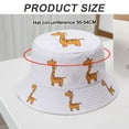 thumbnail image 2 of 50-54cm head circumference men's and women's hats, fawn pattern sun hats, large brim, children's sunscreen fisherman hats - white, 2 of 5