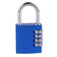 thumbnail image 1 of Candado de combinación azul de alta seguridad, fácil de usar, versátil, resistente, con combinación de dígitos para escuelas y gimnasios., 1 of 14
