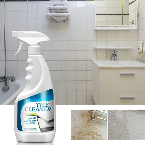 Spray limpiador de lechada para azulejos 500ML | Solución de limpieza profunda del piso del baño | Elimina la suciedad difícil, la grasa, las manchas | Ecológico, no tóxico | Pule, ilumina,