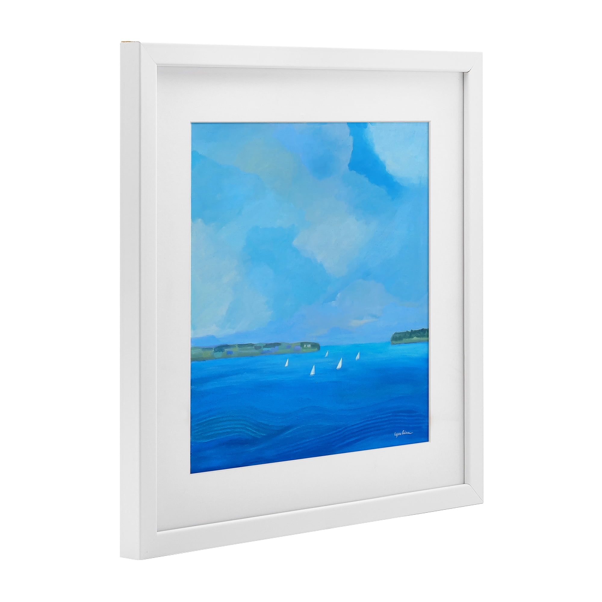 Stupell Industries A Perfect Day Seascape White Framed Print Under Glass, design by Lynn Ericson Fine Art