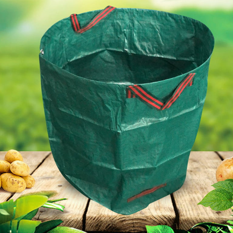 1pc Gardening Container, Large Capacity Carry-on Garden Leaf Bag, Green  Leaf Garbage Bag, Toy Storage Bag, Composting & Yard Waste Bins
