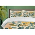 thumbnail image 5 of Ambesonne Eucalyptus Leaves Duvet Cover Set, Geometric Nature, King, Orange Dark Sea Green, 5 of 5