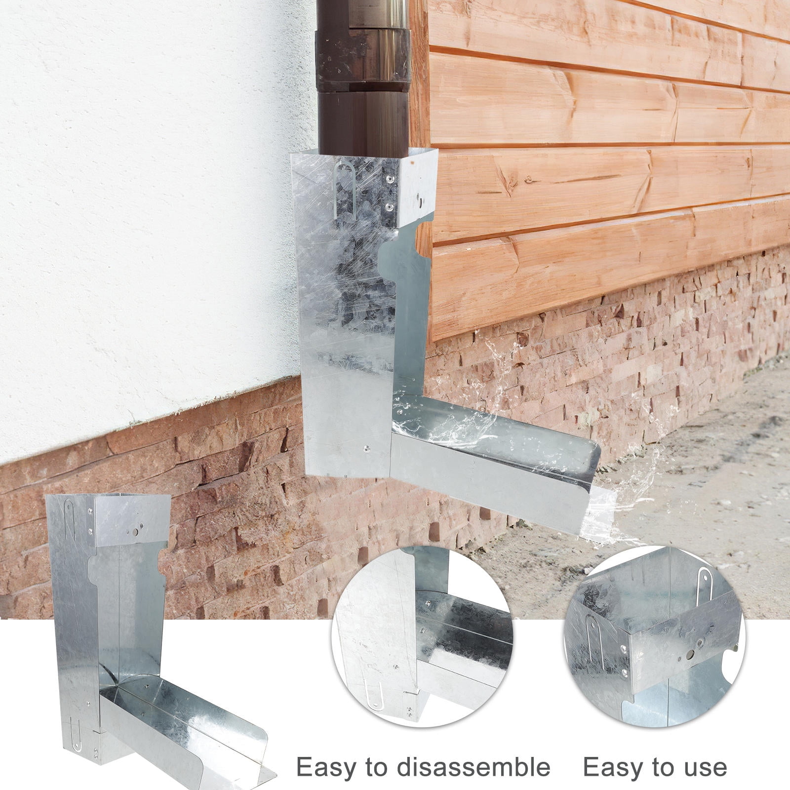 Toyvian Metal Rain Diverter Set for Effective Rainwater Collection and Reuse from Downspouts, and Easy to Install