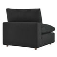 thumbnail image 4 of Commix Down Filled Overstuffed Boucle Fabric Armless Chair in Black, 4 of 9