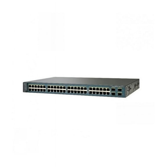Pre-Owned Used Cisco WS-C3560V2-48PS-S Catalyst 3560 Series 48 Ports 10/100Base-TX RJ-45 PoE Layer 3 Fast Ethernet 4 Expansion Slots 1U Rack-mountable Manageable Switch with 4x SFP Ports 1 Year Warranty
