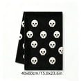 thumbnail image 3 of Miwamany Halloween Skull Hand Towel, Black White Skeleton Decorative Towel, Soft Absorbent Kitchen Bathroom Hand Towel, Spooky Home Indoor Decoration Supplies, 23.6x15.7 inch, 3 of 7