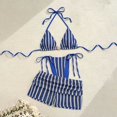 thumbnail image 6 of Leey-World 2 Piece Y2k Polka Dot Halter Bikini with Shorts 2000s Bathing Suit Set Summer Vacation Cute Beach Tankini Swimsuit(Dark Blue,XL), 6 of 6
