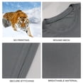 thumbnail image 4 of Coolnut Womens T Shirts Fashion Tops, Wild Siberian Tiger On Snow On Mountain Women's Basic Short Sleeve Tees, Grey Lightweight Casual Summer Clothes, L, 4 of 6