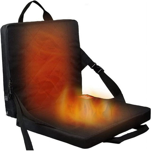 Portable Heated Stadium Seats Pad Heated Stadium Seats Covers Bleachers with Back Support Events Camping Travelling