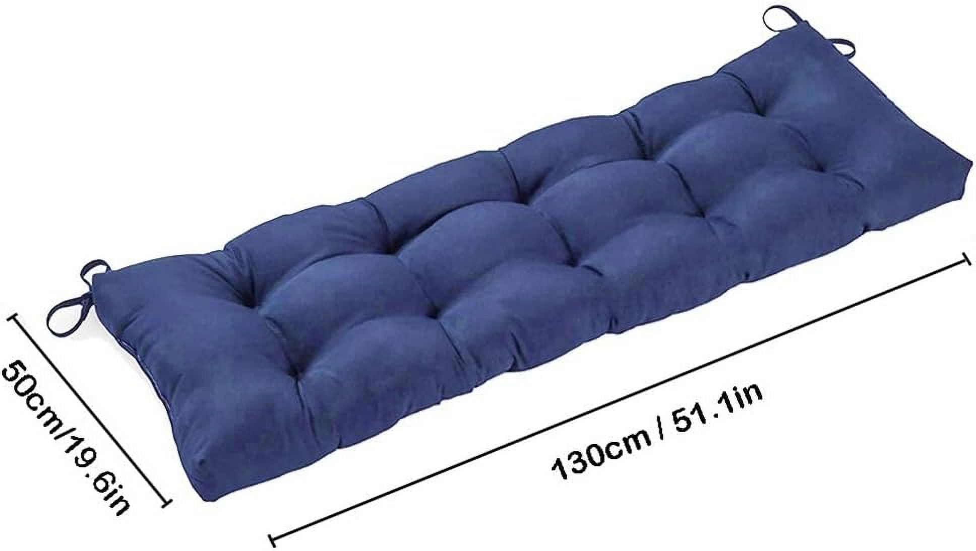 Xiao Hua Loveseat Cushion Outdoor Bench Cushion 51 x 20 Inch Non-Slip Chair Cushion Thicken Rocking Chairs Pad for Travel Holiday Garden Indoor Outdoor Blue