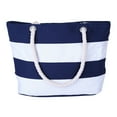 thumbnail image 2 of Vikakiooze Tropical Summer Striped Beach Bag For Women Tote Bags Reusable Grocery Shoulder Bag With Zipper Pocket, 2 of 8