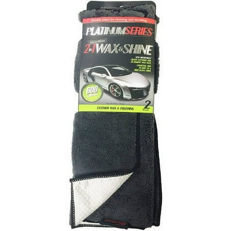 Microtex Platinum XL Wax & Shine Towels, 2pk