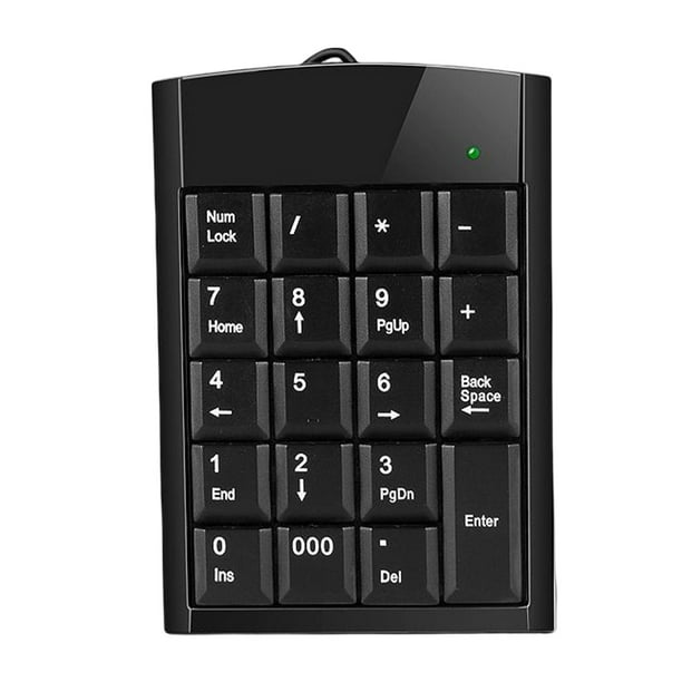 Mini teclado con cable,Teclado numérico 19 teclas Accesorios para teclado,Mini teclado externo USB con cable de 19 teclas,Numérico Numpad Desktop PC Notebook Partes,Teclado numérico