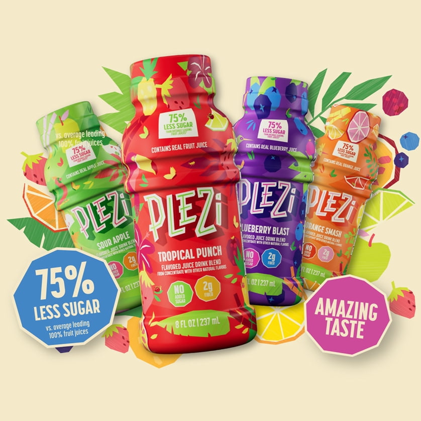 Plezi Juice Drink Blueberry Blast 4pk
