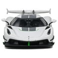 thumbnail image 2 of 2021 Koenigsegg Jesko Pearl White Metallic with Gray Stripes 1/43 Diecast Model Car by Solido, 2 of 6