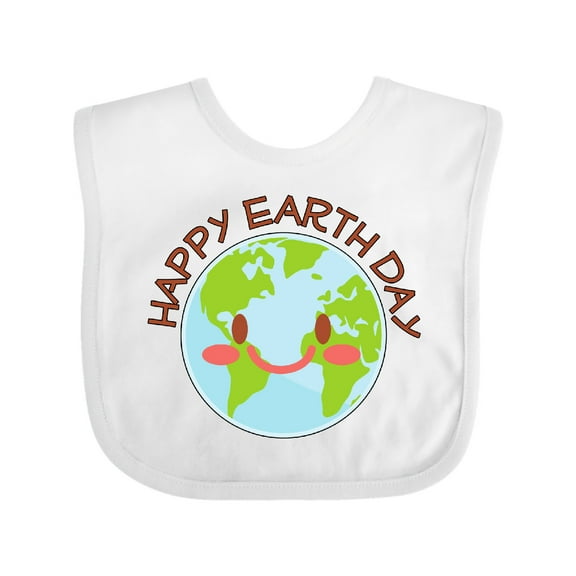 Inktastic Happy Earth Day Boys or Girls Baby Bib