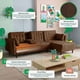 thumbnail image 3 of Sala Modular Makora Sofá Cama Reversible Velvet Chocolate Beehive Memory Foam Modelo Annara, 3 of 9