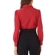 thumbnail image 3 of Camisa Leotardo INSPIRE CHIC para Mujer, Casual de Negocios, con Cuello, Botones, Manga Larga, Body Top XL Rojo, 3 of 6