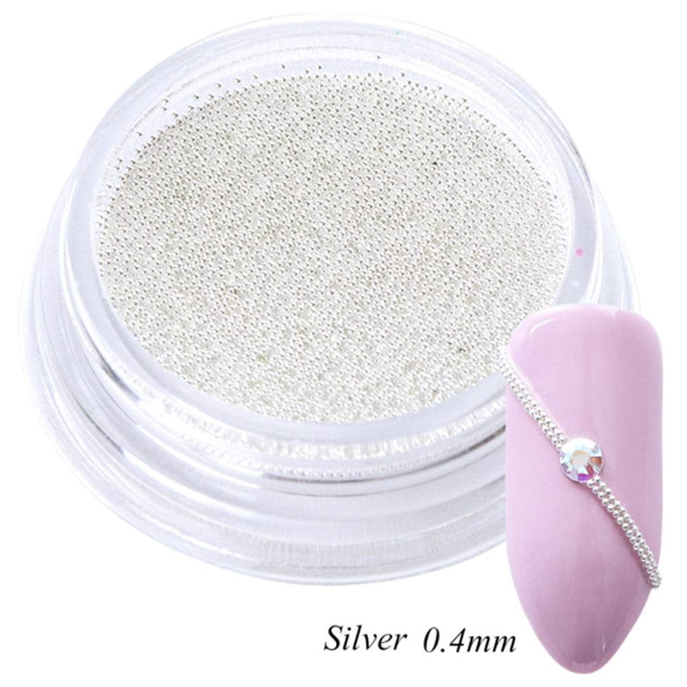 3D Nails Art Decoration Mini Metal Caviar Beads Gold Silver Rose Glod Black DIY Nail Design Accessories 4 Boxes