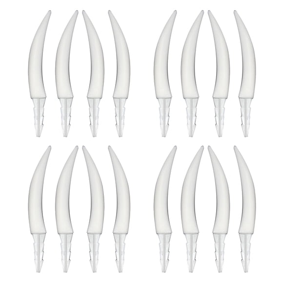 Happydeer 16 Pcs Halloween Pumpkin Teeth Spooky Pumpkin Teeth Insert Jack O Lantern Decoration for Halloween Home Party Decoration School Handicraft Activities (White)