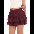 thumbnail image 2 of Shorts Holgados para Mujer, Estilo Bohemio, con Volantes, con Diseño de Mariposas en , Minifaldas de Cintura Alta, Shorts Casuales Rojo S, 2 of 8