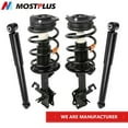 Set(4) Front & Rear Shock Absorbers Struts Assembly For 0712 Nissan