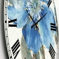 thumbnail image 2 of Designart 'Indigold Watercolor Flower I' Traditional wall clock, 2 of 4