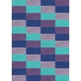 thumbnail image 1 of Ahgly Company Indoor Rectangle Patterned Denim Blue Novelty Area Rugs, 5' x 8', 1 of 6
