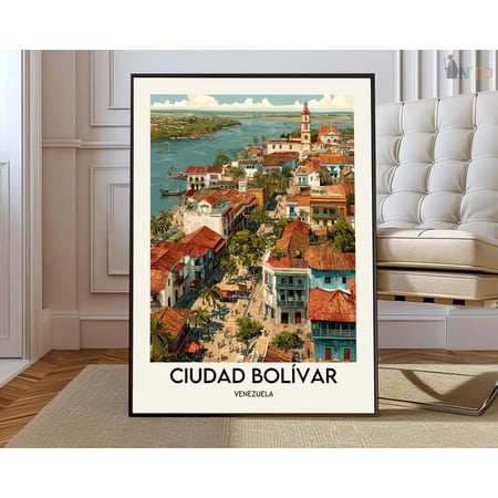 Ciudad Bolivar Venezuela Travel Poster Wall Art Print, Unframed Paper Poster 8x10in