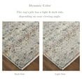 thumbnail image 2 of Feizy Kaia Transitional Distressed, Tan/Ivory/Blue, 3' x 12' Runner Sheen Rustic Diamond Floor Rug for Living room Bedroom, 2 of 8