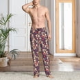 thumbnail image 2 of Fotbe Skull rock music record Pantalones de Pijama para Hombre, Pantalones de Dormir, Pantalones de Casa con Cintura Ajustable y Bolsillos-3X-Large, 2 of 6