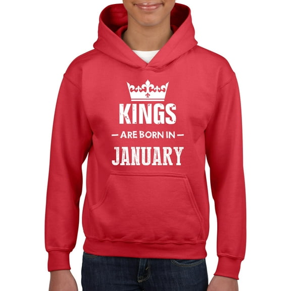IWPF - Big Girls Hoodies and Sweatshirts - Birthday Gift Kings Are Born In January