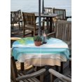 thumbnail image 2 of Outdoor Tablecloth with Umbrella Hole Zipper Summer Beach Round Tablecloth 54" Waterproof Outside Table Cloth Ocean Tropical Palm Tree Seaside Landscape Patio Table Cover Tablecloths for Picnic Party, 2 of 8