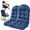 Navy Blue, variant on Tappio Rocking Chair Cushions Set of 2, High-Density Sponge Thicken Indoor/Outdoor Chair Cushions, Tufted Seat Pads with Elastic Webbing and Non-Slip Bottom for Indoor/Outoor Furniture, Orange