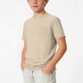 thumbnail image 2 of KyCheLot Boys Crew Neck T-Shirts Summer Solid Color Short Sleeve Clothes with Pocket Casual Comfy Beach T-Shirts, 2 of 7