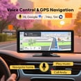 thumbnail image 3 of Carplay Screen for Car, 8.1" HD Portable Touch Screen Car Stereo with Android Auto, 4K Dash Cam, 1080P Backup Camera, GPS Navigation, Mirror Link, Bluetooth, AUX, FM Transmitter, 3 of 9