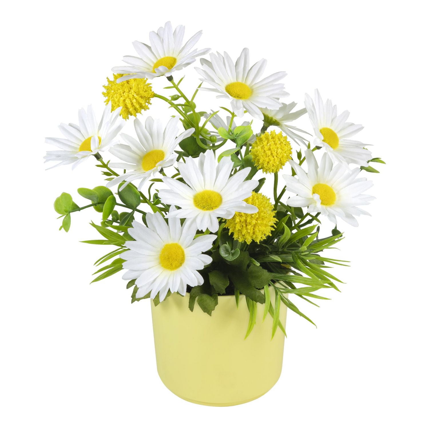 Mainstays Artificial Daisy & Billy Button Pot