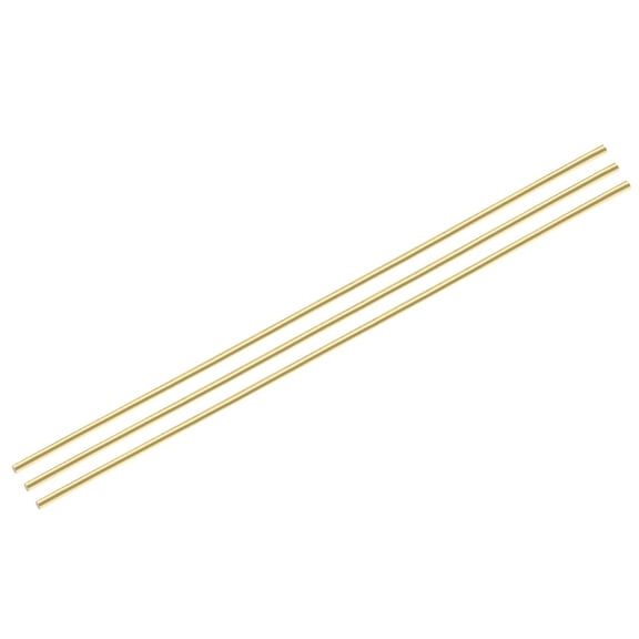 Uxcell Brass Rods Brass Solid Round Rods for Handle Pin DIY Craft Material 1/8 Inch x 12 Inch 3