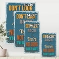 thumbnail image 4 of Designart ' Abstract Quote Don't Look Back You're Not Going That Way ' Traditional Canvas Wall Art Print, 4 of 4