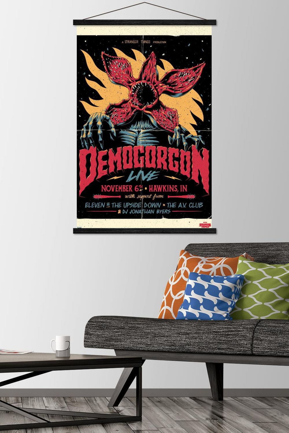 Netflix Stranger Things - Demogorgon Live Wall Poster, 22.375" x 34" Framed