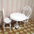 thumbnail image 4 of "Dollhouse Furniture Metal Round Table and Chairs 3PCS for 1 12 Dollhouse Living Room/Garden Furnishings, White", 4 of 10