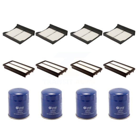 PUR 4x Air + 4x Cabin + 4x Engine Oil Filter (12 Total) Kit for Car Subaru XV Crosstrek KFM-102117