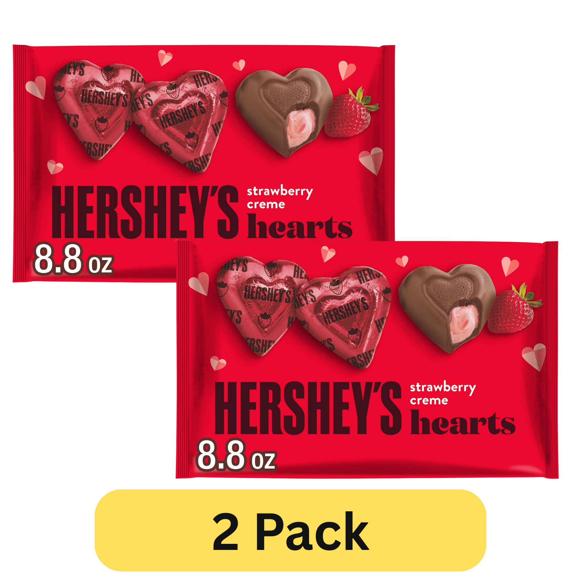 HERSHEY S Hearts Strawberry Crème 8.8 oz Pack of 2