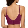 thumbnail image 5 of Women's Wireless Bra, Full Coverage Underarm Smoothing V Neck Bra with Adjustable Straps, Support Lift Comfort Bra | VerBelle,Hot Pink L, 5 of 6