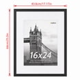 thumbnail image 5 of FungYuan 16x24 Black Picture Frames Set of 3, Matted to 12x18 Wall Poster Frames for Photos, Prints, Artwork and Gallery Wall Décor, 5 of 8