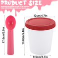 thumbnail image 4 of 4 Pack Ice Cream Containers, 1 Quart Freezer Storage Containers with Silicone Lids and Spoon for Ice Cream, Sorbet and Gelato, Freezer Dishwasher Safe, 4 of 5