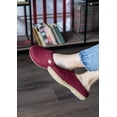 thumbnail image 4 of WoolFit&reg; 'Classic' handfelted Slippers with Rubber Sole, dark red, 4 of 10