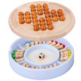 thumbnail image 1 of Wooden Memory Chess for Cognitive Development of Toddlers, Montessori Education Sensory Learning with Board Games for Preschool Children, Kindergarten Teaching Aids, Blue 2 in 1, 1 of 11