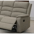 thumbnail image 3 of Light Brown Burlap Fabric 1pc Motion Recliner Sofa Plush Cushion Couch Living Room Furniture, 3 of 9